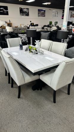 Genuine Marble Top Dining Set