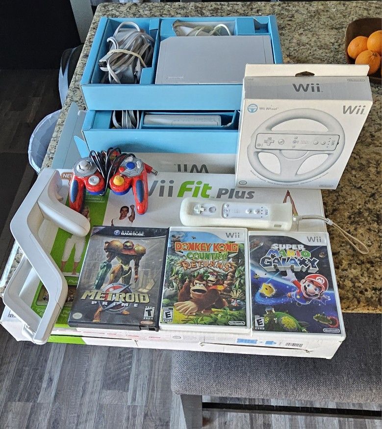 Wii Console Plus Games And Accessories $160