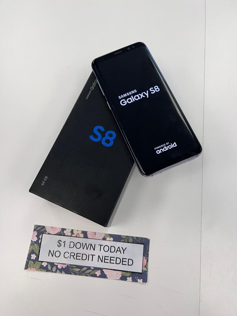 Samsung Galaxy S8-90 Day Warranty-$1 DOWN-NO Credit Needed