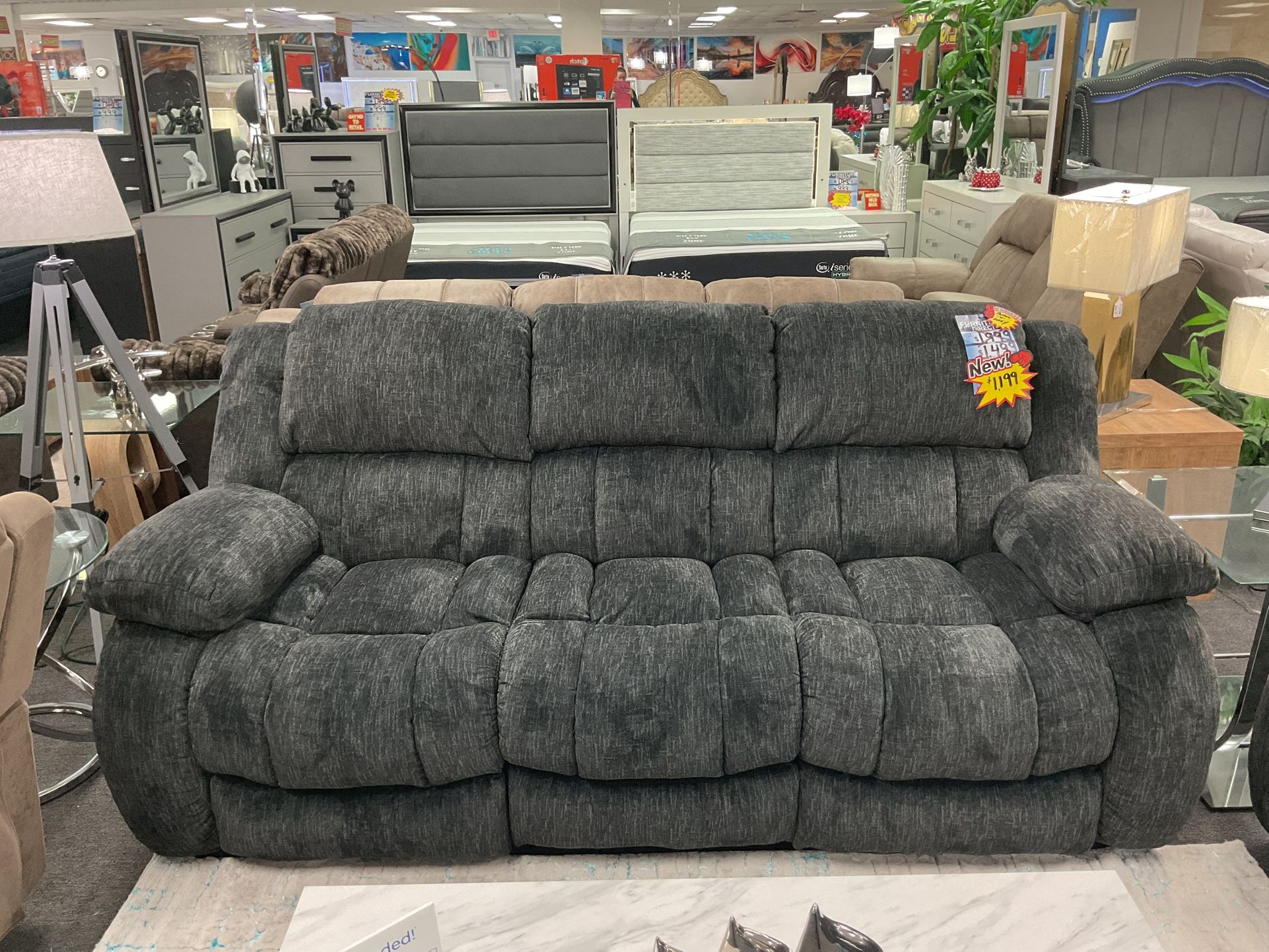 ‼️LLEGARON LOS DESCUENTOS 🔥 PRECIOSO SOFÁ&LOVESEAT SET CON 4 RECLINABLES 35% OFF RETAIL 🤯🥳