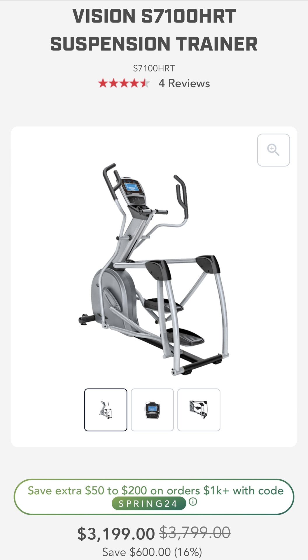 VISION S7100HRT SUSPENSION TRAINER