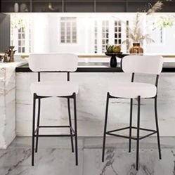 Czlolo Upholstered 27 inch Bar Stools - Set of 2