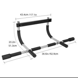Pull Up grip Bar hanging Door frame 350 lb Capacity Sturdy Construction Home Gym