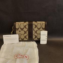 Coach Signature Canvas Wristlet