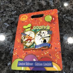 Disney Pin 2022 Goofy's 90th Anniversary Trading Pin.  Limited release.  Brand new on original card.  Smoke free home 