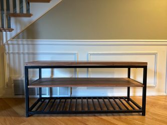 Industrial Style Wood & Metal Console Table / TV Stand