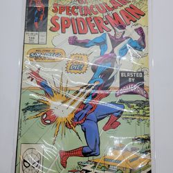 Marvel Comics The Spectacular Spiderman #144 Blasted By Boomerang 1988