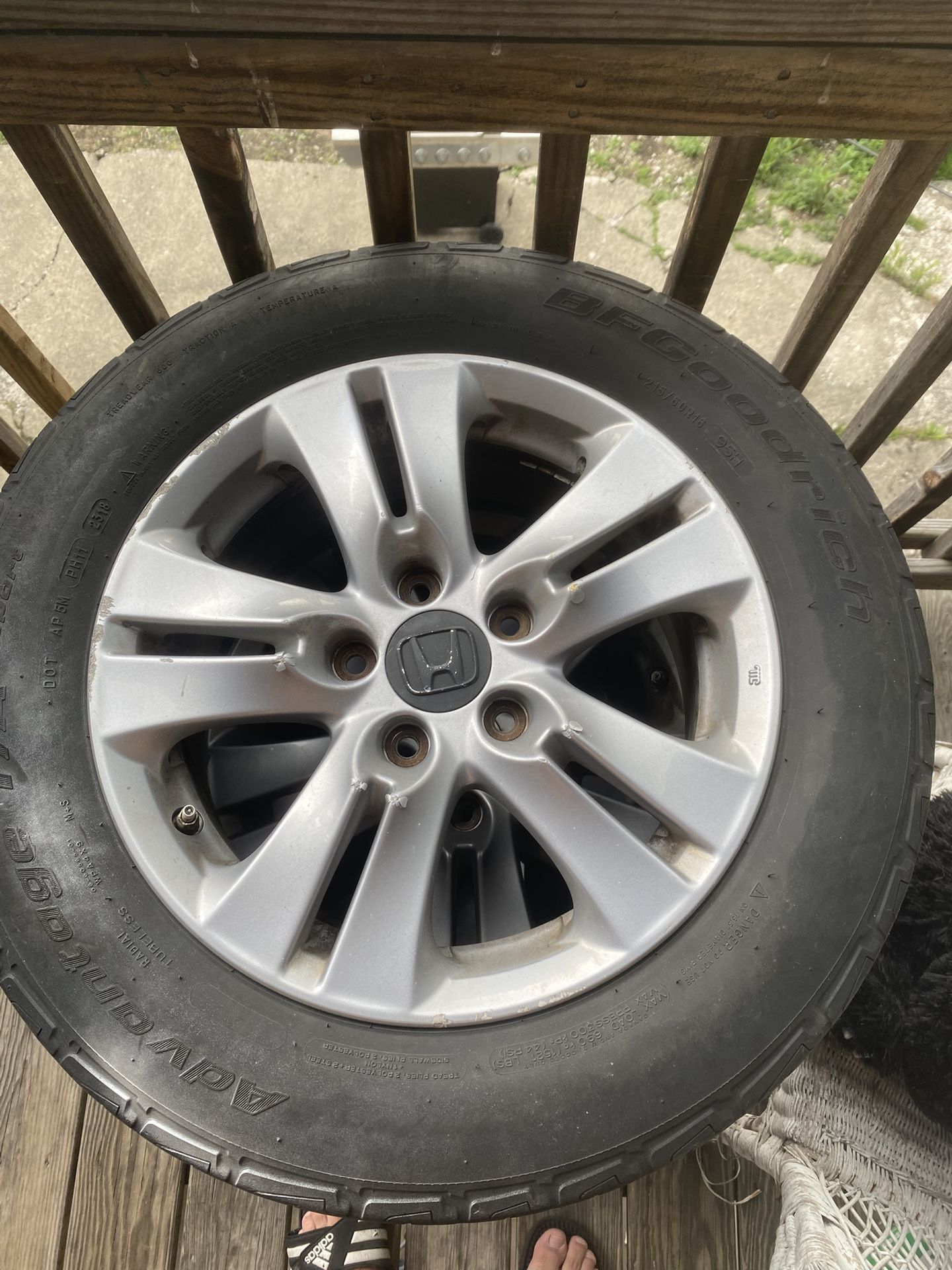 Sets Of Homda Rims With New Tires And Balanced