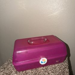 pink kid makeup box