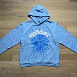 blue spider hoodie size medium large and small