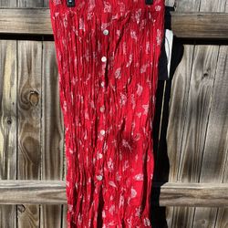 Stonebridge Red Crinkle Skirt