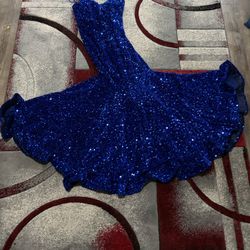 Royal Blue Sequin Prom Dress – Size 10 – Worn Once