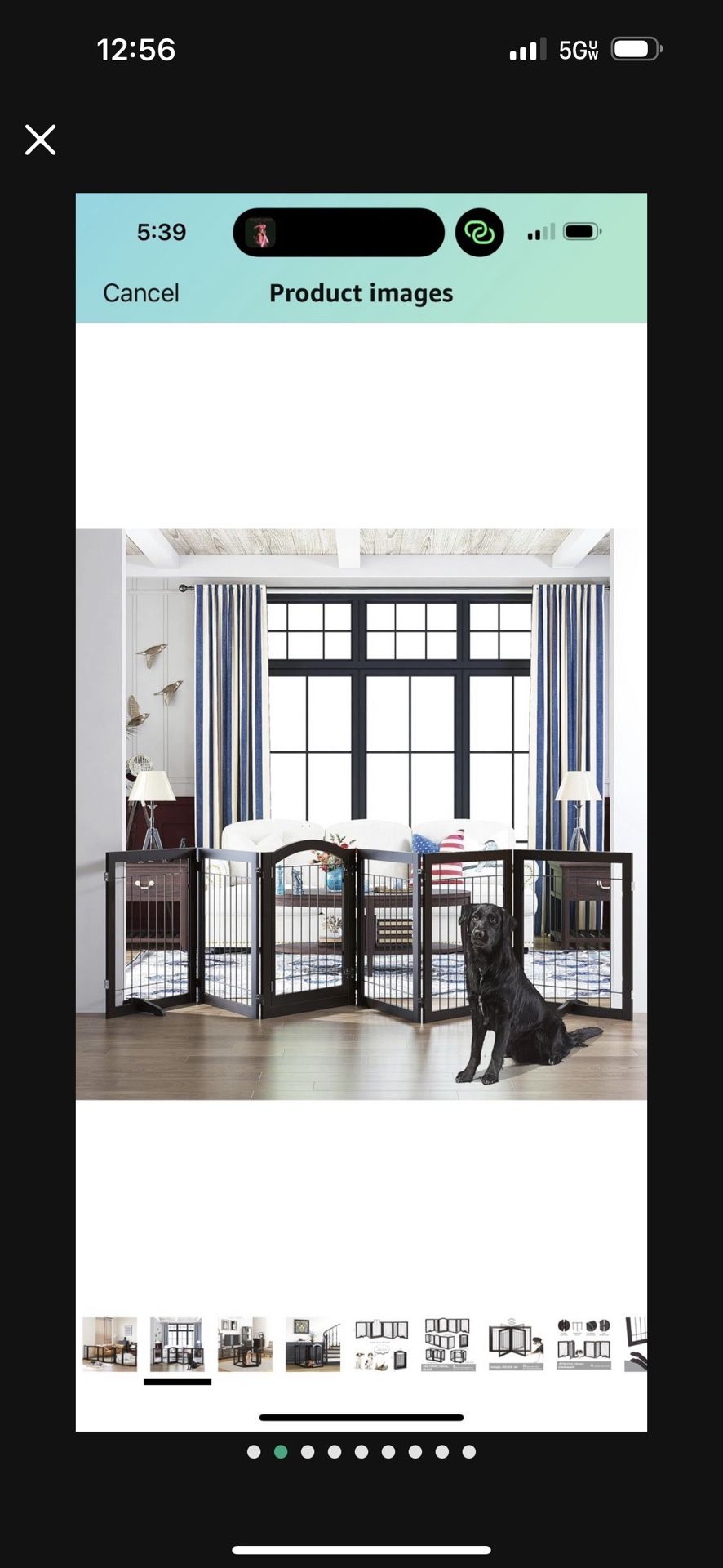 PAWLAND 144 inch Extra Wide 30 inches Tall Dog gate with Door Walk Through, Freestanding Wire Pet Gate for The House, Doorway, Stairs, Pet Puppy Safet