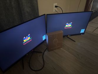 24” Viewsonic Monitors and Jabra Headset