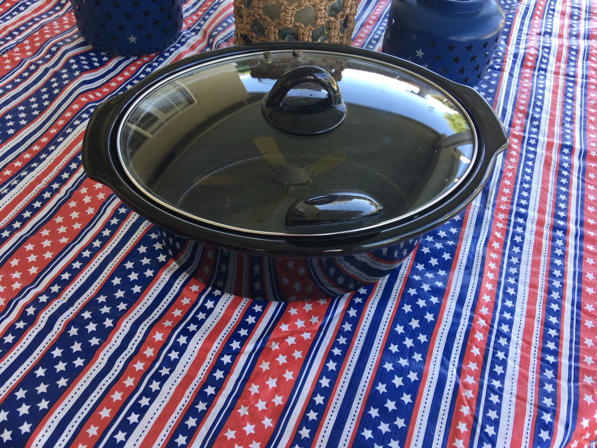 Rival Crock Pot black porcelain insert and lid