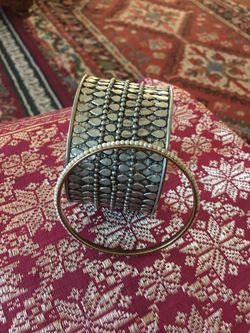 Wide good hand made bracelet