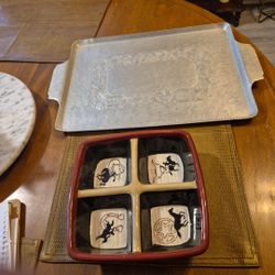 Empc Intiglio Forged aluminum tray and sonoma condiment dish