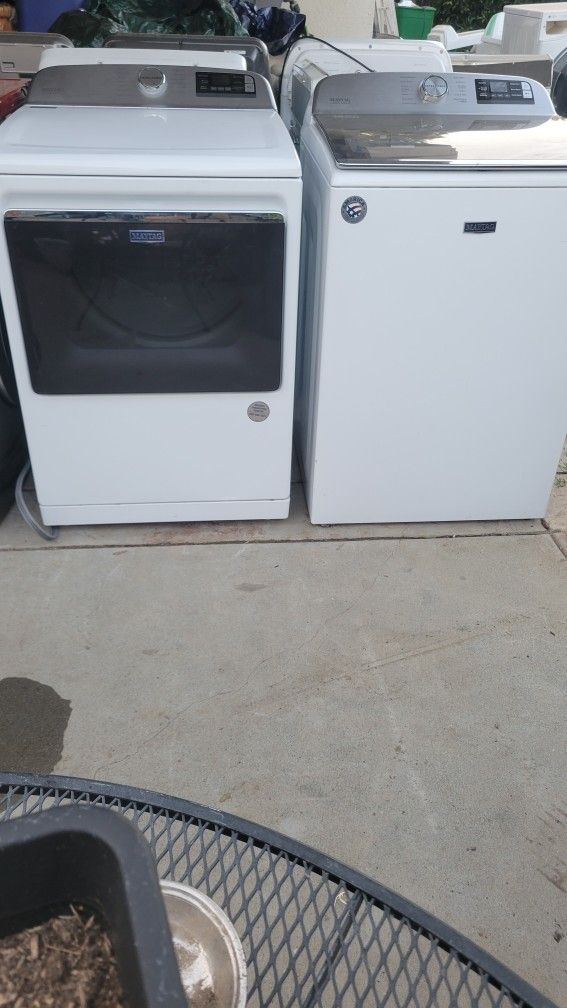 MAYTAG HE WASHER ELECTRIC DRYER SET WORKS GREAT CAN DELIVER 