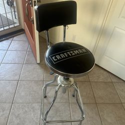 Craftsman Adjustable Hydraulic Seat Stool, Black Excellent Condition 