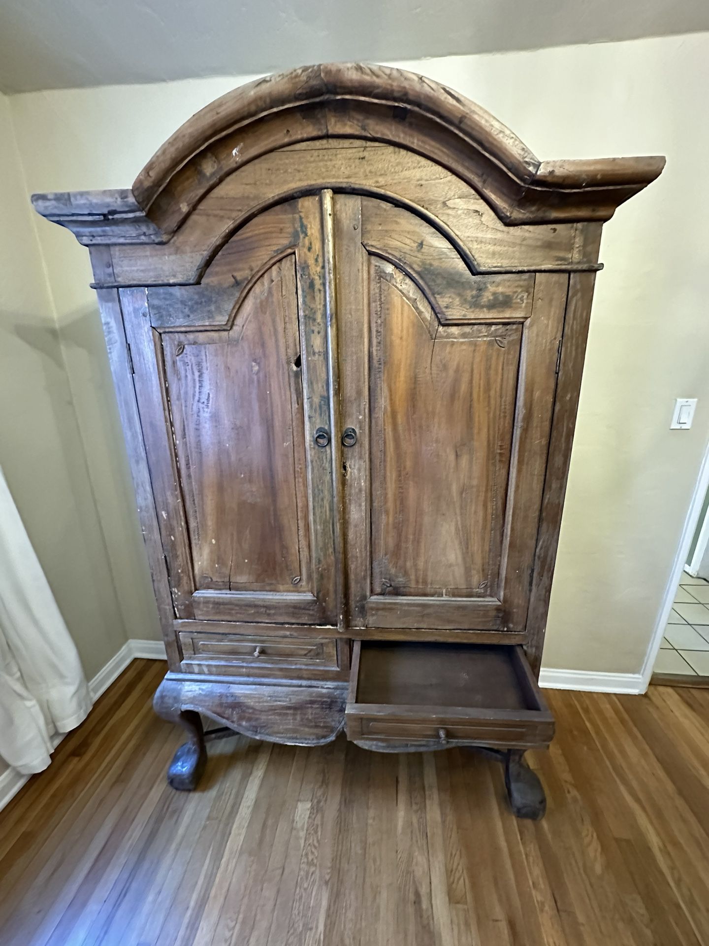 Antique solid wood armoire
