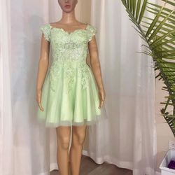 Woman Light Green Dress Size 6