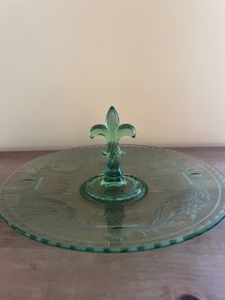 Depression Era Glass Cookie Platter