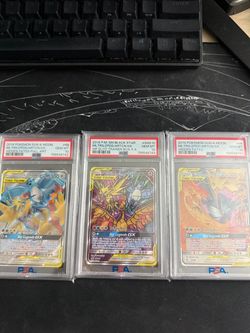 Moltres, Zapdos, And Articuno PSA 10