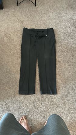 Black Pinstripe Trousers 