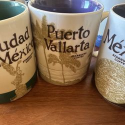 Mexico Starbucks Mugs (3) 