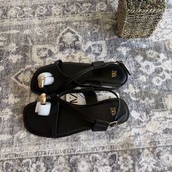 Zara flat sandals