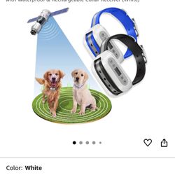 GPS Dog Fence Wireless Collar System (2 Collars) – Open Box, Tested