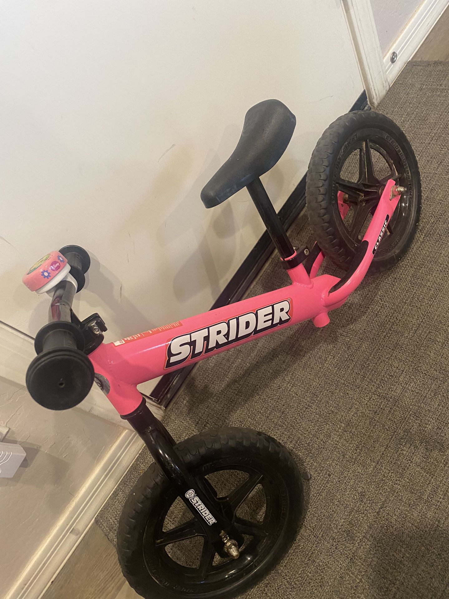 Pink Strider Balance Bike