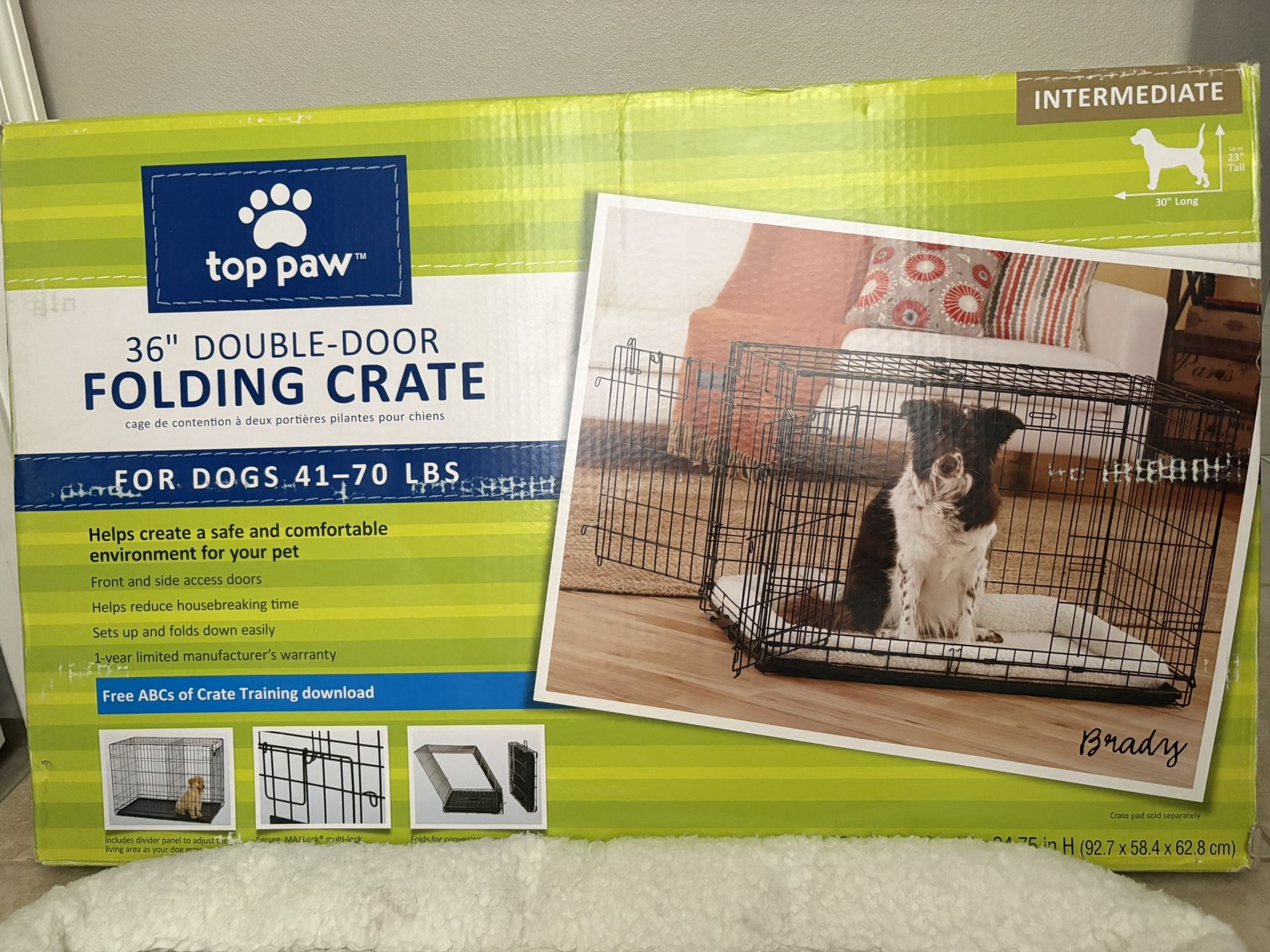 NEW IN BOX Folding Crate- Never Used