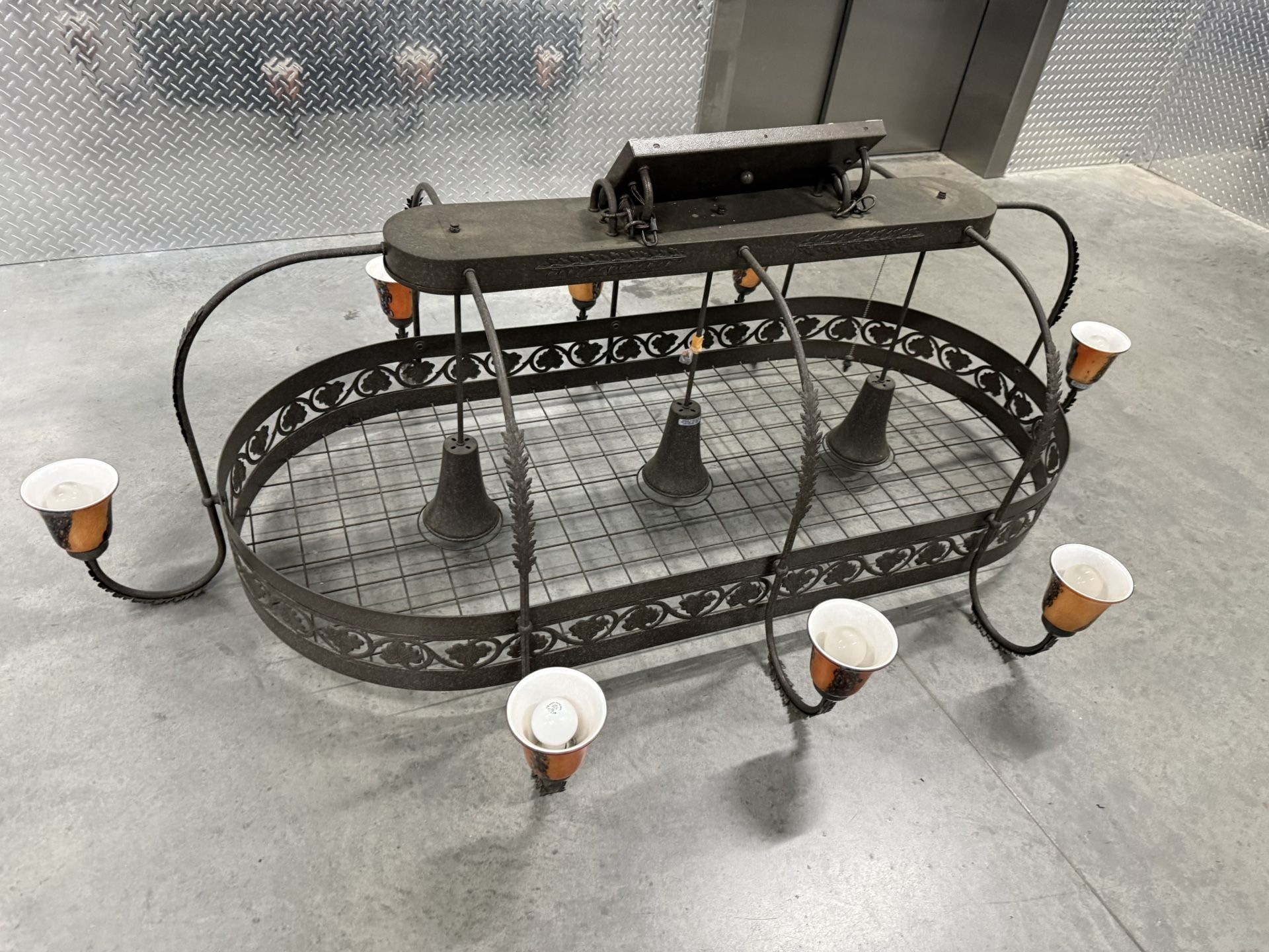 25" Tall Pot Rack Island Light Fixture