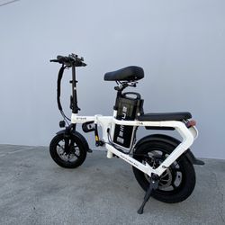ENGWE O14,Shaft Drive Design (chainless) Mini Folding E-Bike 14" Fat Tire 400W 15.6Ah Battery Electric Bike, gray/ white/ black 