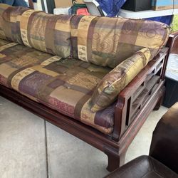 Beautiful  Oriental Mahogany Sofa.