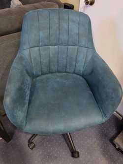 Mid-Century Teal Swivel Desk Chair / Accent Chair – Great Condition!