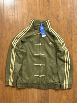 adidas CTT Chinese Track Top 3.1 Gender Neutral Jacket (Asia sizing) Olive 🫒  Sizes Extra Small, Small, Medium, Large, Extra Large, Extra Extra Large