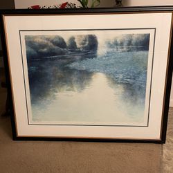 The Creek 45” X 37” Black Oak Framed Signed Print