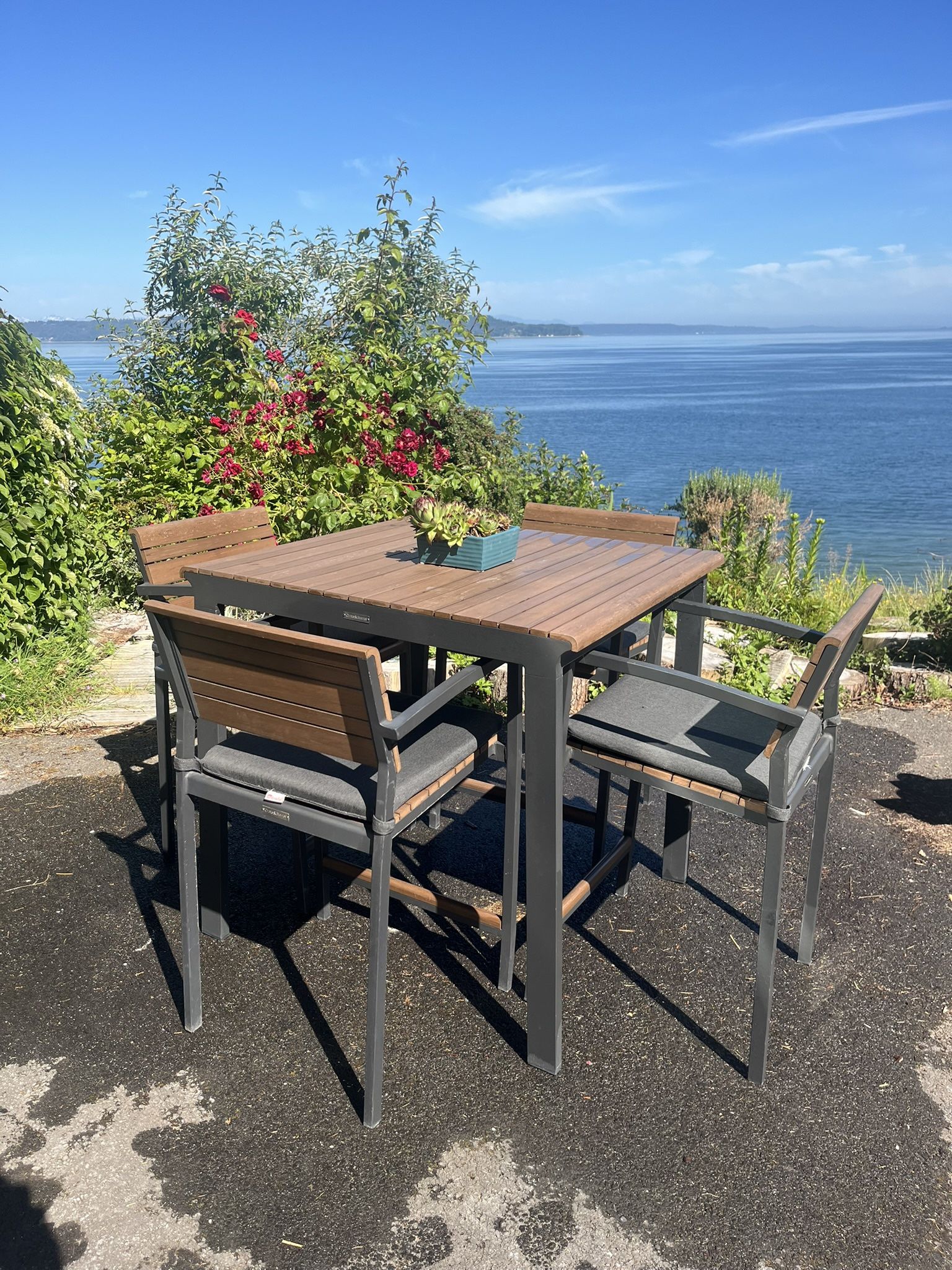 Crate & Barrel 5-pc Outdoor Dining Set