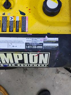 Champion generator, 5 years old never used