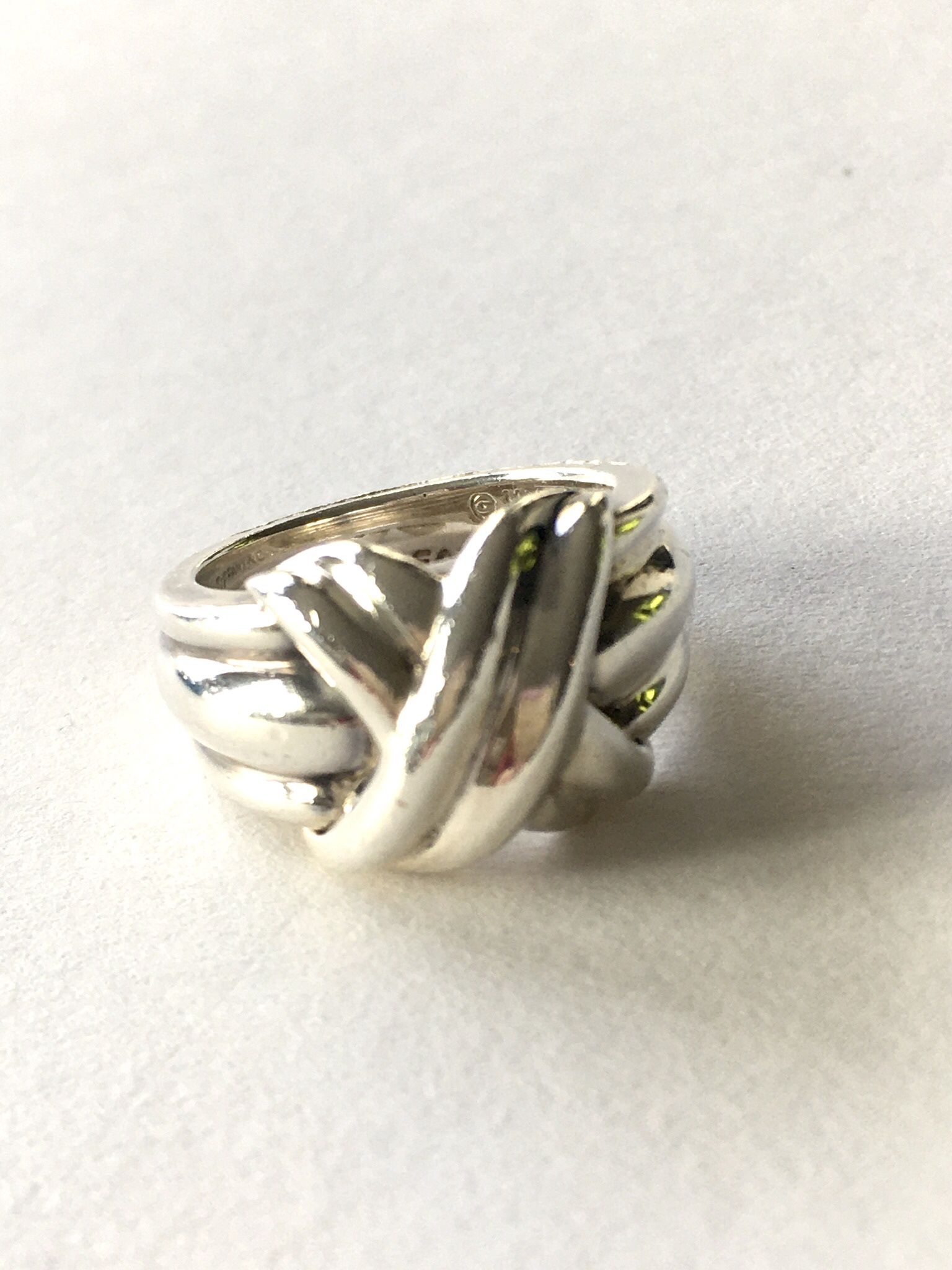Tiffany & Co. 925 Signature X Ring, Sterling Silver, Size 6 Jim