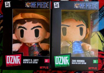 YuMe DZNR One Piece  Plush in a Box,Monkey .D. Luffy & Roronoa Zoro