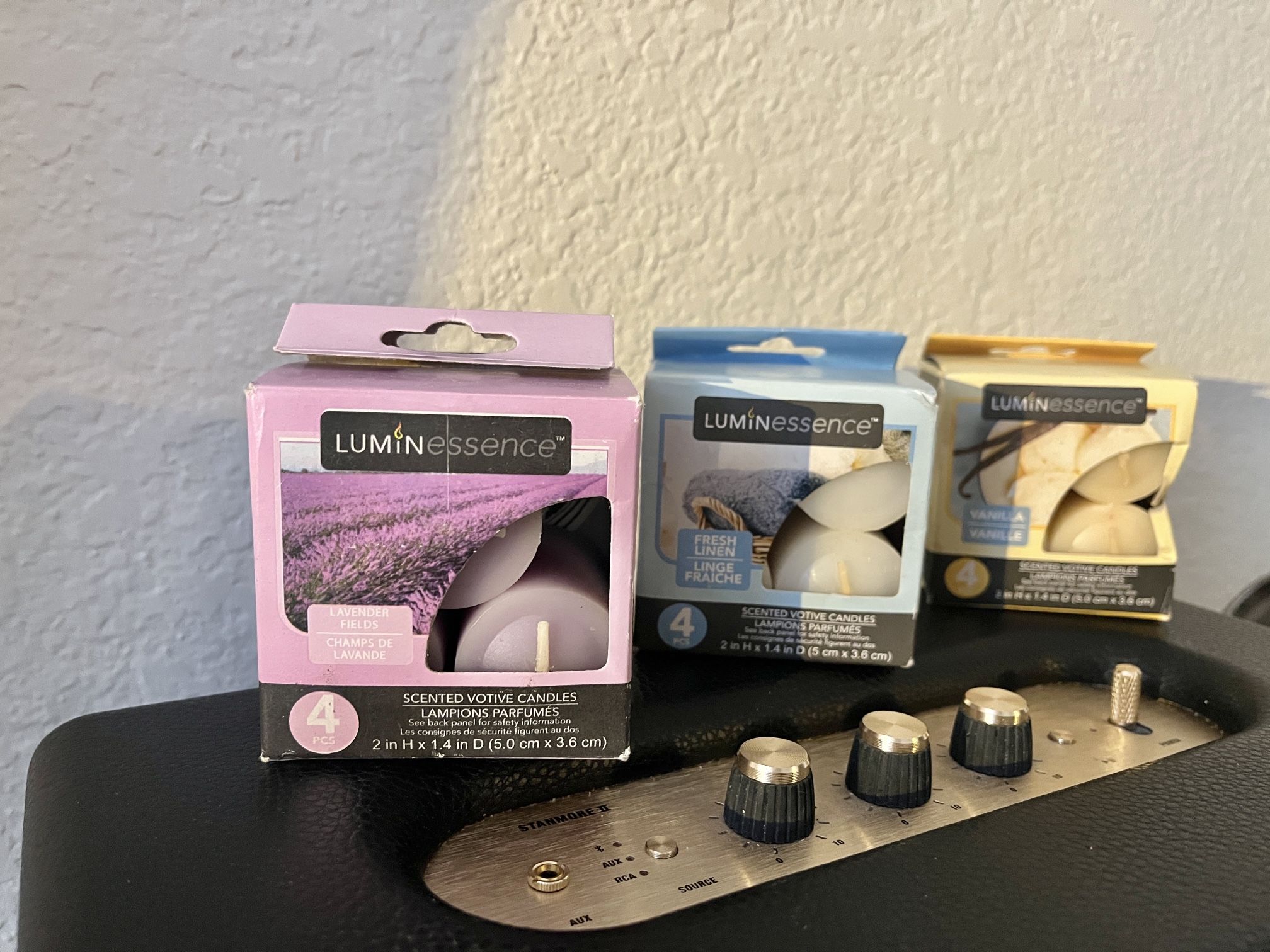 🕯️ 3 Boxes of Scented Votive Candles – 12 Total – Lavender, Vanilla, Fresh Linen – New in Box