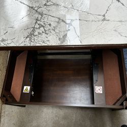 Faux Marble Lift Top Coffee Table