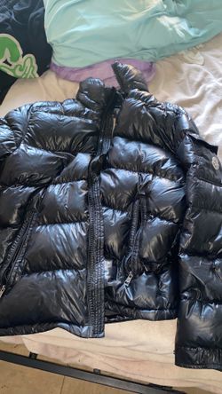 Moncler Maya Hooded Short Down Jacket Color: Black Size: 4 Quantity: 1