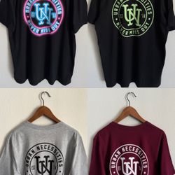 LOT OF 8 Urban Necessities Graphic Print Shirts size XL
