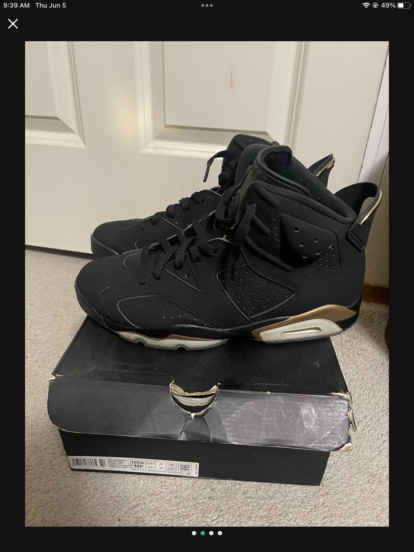 VNDS JORDAN 6 DMP SIZE 10.5
