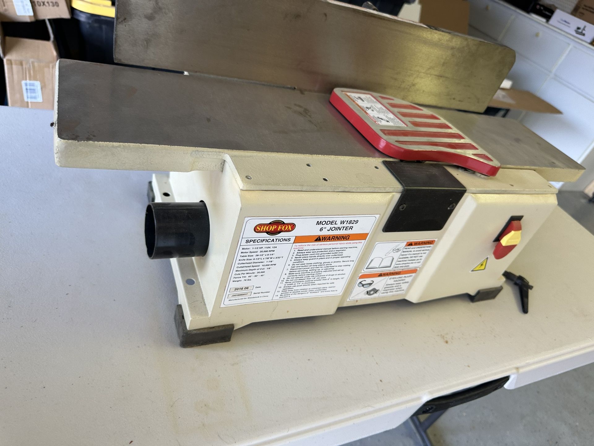 Benchtop Jointer 6”