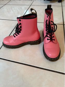 Pink Dr. Martins boots